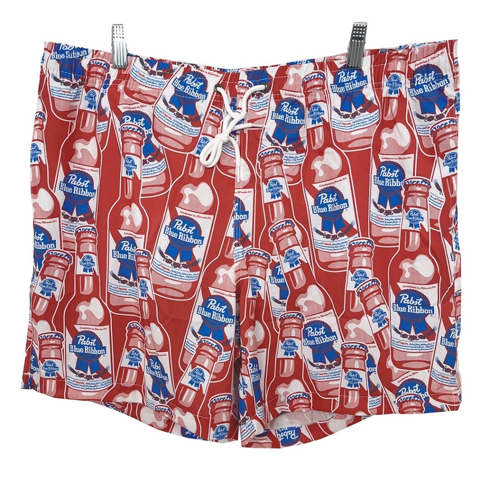 NWOT Pabst Blue Ribbon Beer Swim Trunks 6.5” Inseam Men’s XL